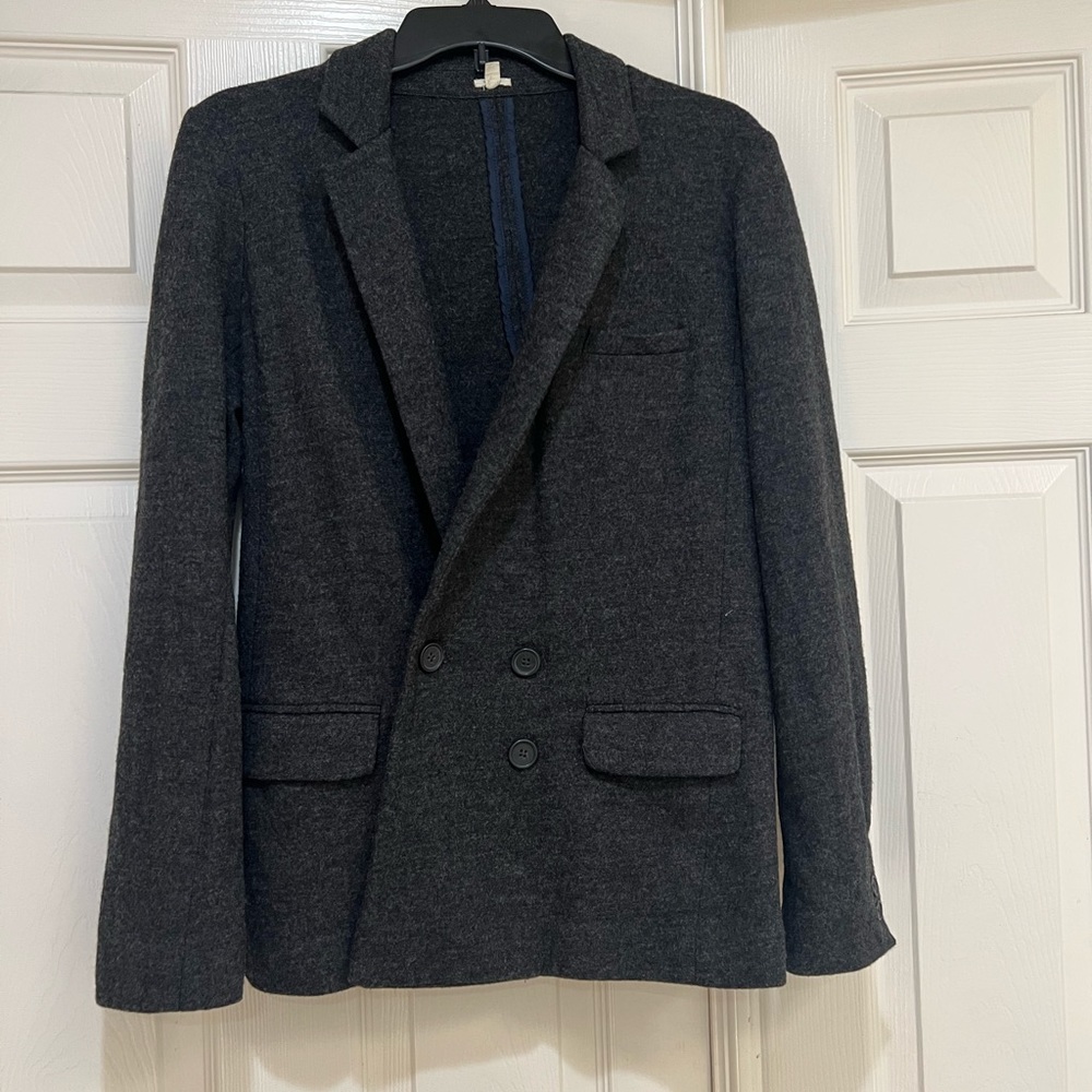 J.Crew Classic 100% Women’s‎ Wool Double Breasted Gray Blazer Pea Coat size 6